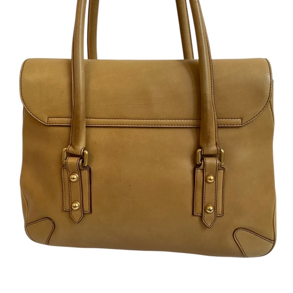 Gucci w/ COA Horsebit Chain Leather Shoulder Bag - Camel Tan - Authentic Satchel - Picture 11 of 16